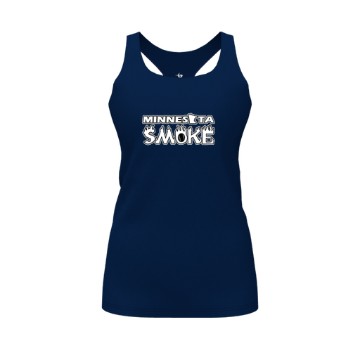 [FT0TRBNV-FYS-LOGO1] Decker Racerback Tank Top (Female Youth S, Navy, Logo 1)