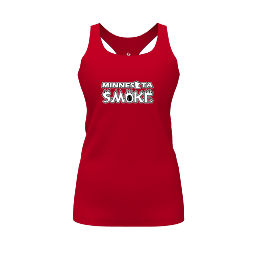 [CUS-DFW-RCBK-PER-RED-FYS-LOGO1] Racerback Tank Top (Female Youth S, Red, Logo 1)