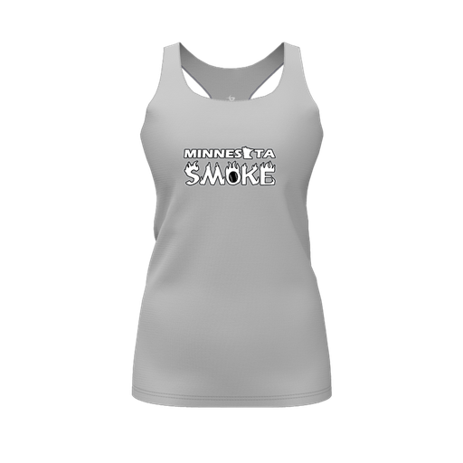 [FT0TRBGY-FYS-LOGO1] Decker Racerback Tank Top (Female Youth S, Gray, Logo 1)
