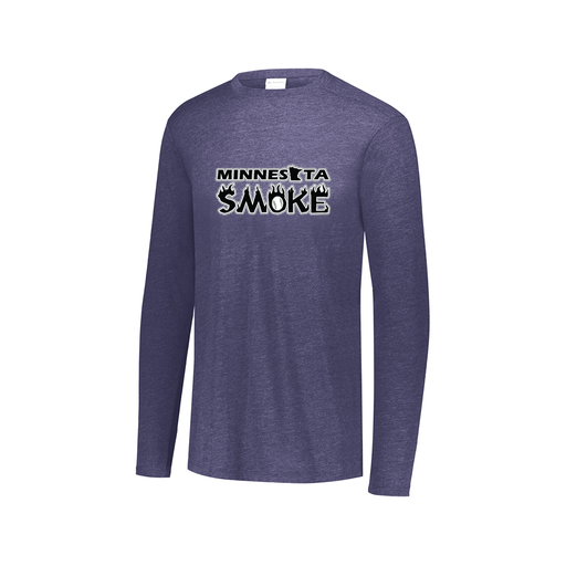 [FTLCUBNV-AXS-LOGO3] Decker Men's Tri-Blend T-Shirt - Long Sleeve (Adult XS, Navy, Logo 3)