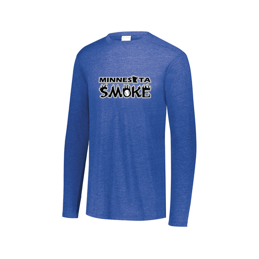 [3075.U55.XS-LOGO3] Decker Men's Tri-Blend T-Shirt - Long Sleeve (Adult XS, Royal, Logo 3)