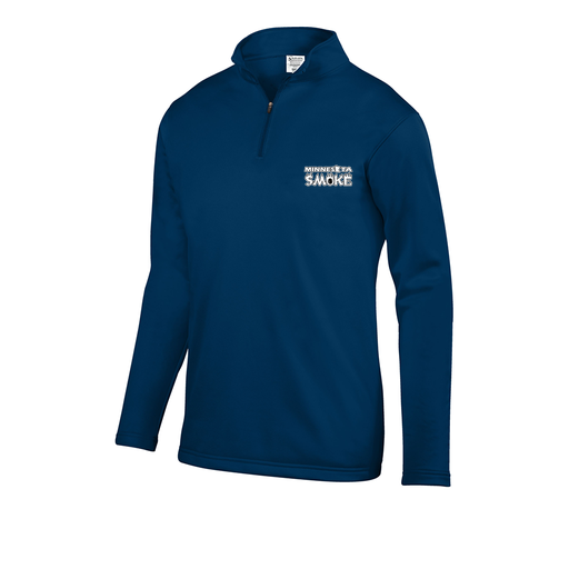 [FOLQFFNV-YS-LOGO1] Decker Youth FlexFleece 1/4 Zip (Youth S, Navy, Logo 1)
