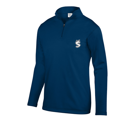 [FOLQFFNV-YS-LOGO2] Decker Youth FlexFleece 1/4 Zip (Youth S, Navy, Logo 2)