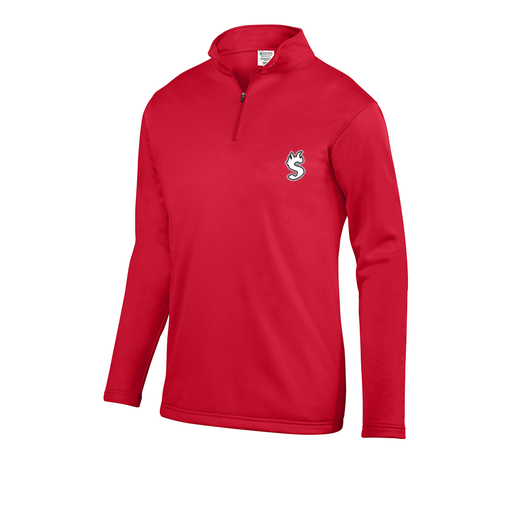 [FOLQFFRD-YS-LOGO2] Decker Youth FlexFleece 1/4 Zip (Youth S, Red, Logo 2)